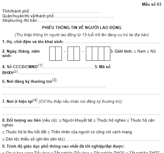 BÀI TUYÊN TRUYỀN THỰC HIỆN THU THẬP, CẬP NHẬT, CHỈNH SỬA, TỔNG HỢP THÔNG TIN VỀ NGƯỜI LAO ĐỘNG NĂM 2024 TRÊN ĐỊA BÀN XÃ HÒA HIỆP